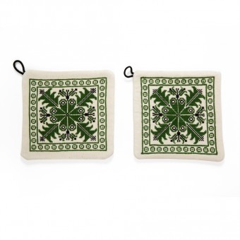 Embroidered Potholders - Hebron